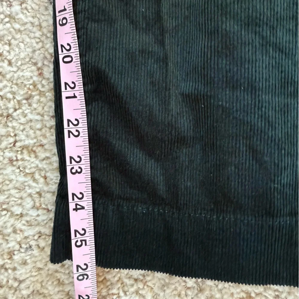 Anthropologie Maeve Colette Bow Corduroy Wide Crop Leg Pants 28 Forest Green - Picture 10 of 14